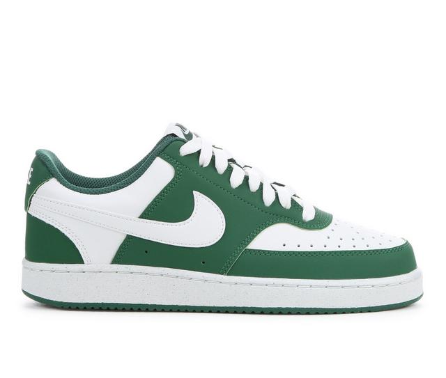 Women's Nike Court Vision Low Next Nature Sustainable Sneakers in Green/Wht/Sail color
