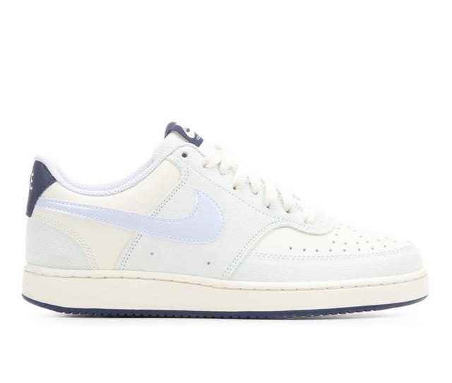 Women's Nike Court Vision Low Next Nature Sustainable Sneakers in Green/Blu/Pearl color