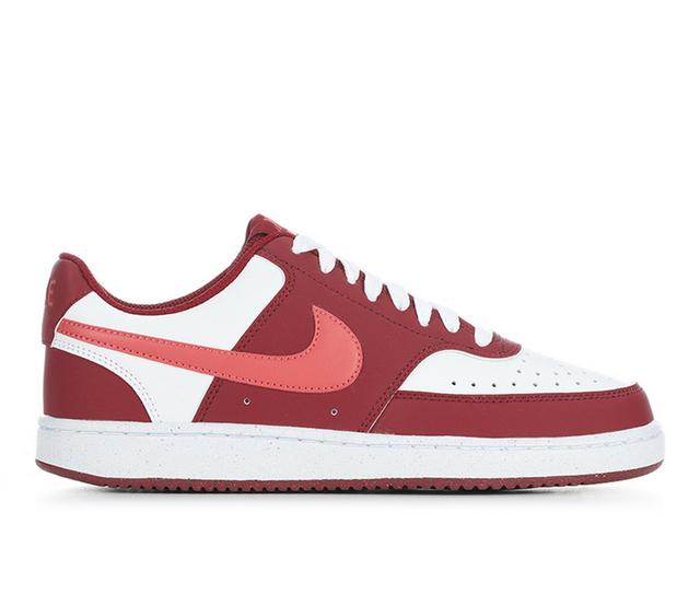 Women's Nike Court Vision Low Next Nature Sustainable Sneakers in Red/White color