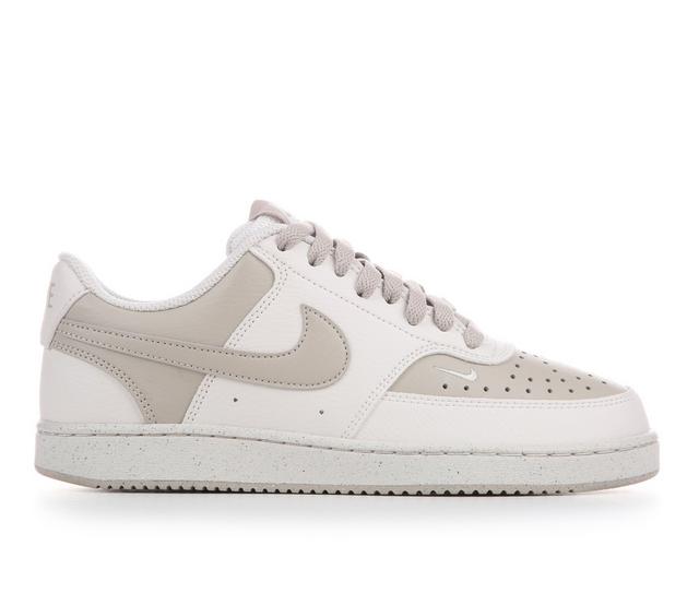 Women's Nike Court Vision Low Next Nature Sustainable Sneakers in Cream/Phtm 200 color