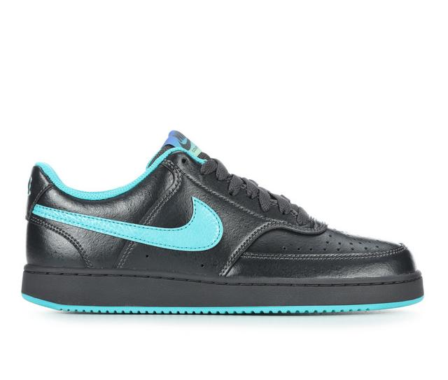 Women's Nike Court Vision Low Next Nature Sustainable Sneakers in Blk/Cactus 001 color