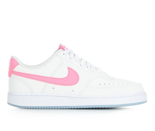 Women's Nike Court Vision Low Next Nature Sustainable Sneakers in Plt/Pnk/Ice 094 color