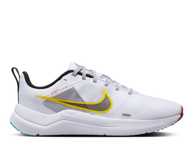 Women's Nike Downshifter 12 Running Shoes in White/Black color