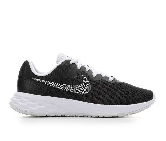 Women's Nike Revolution 6 Next Nature Premium Sustainable Running Shoes in Black/White color