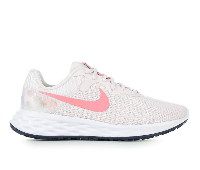 Women's Nike Revolution 6 Next Nature Premium Sustainable Running Shoes in Pink/Navy color