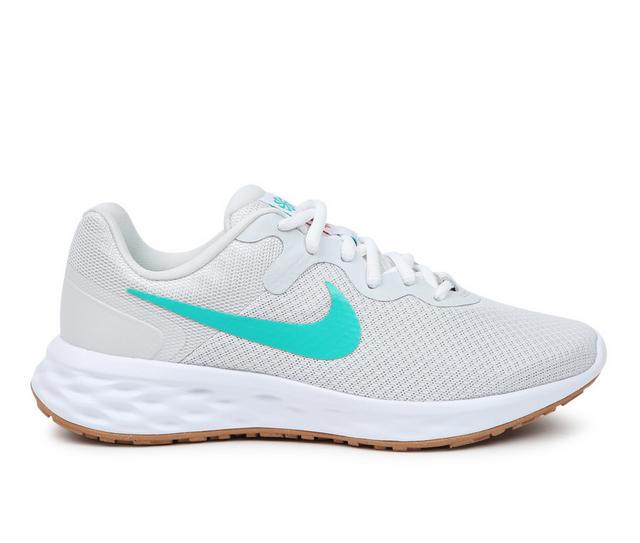 Women's Nike Revolution 6 Next Nature Sustainable Running Shoes in Dust/Clear Jade color