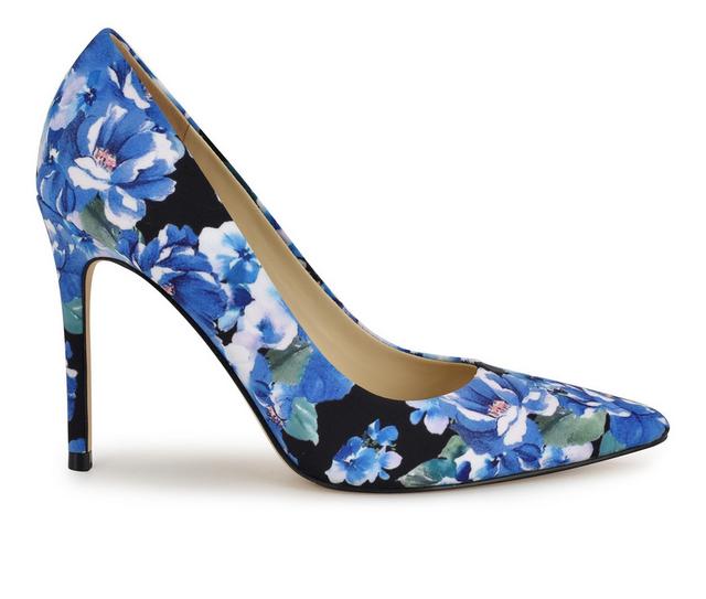 Women's Nine West Fresh Stiletto Pumps in Blue Floral color