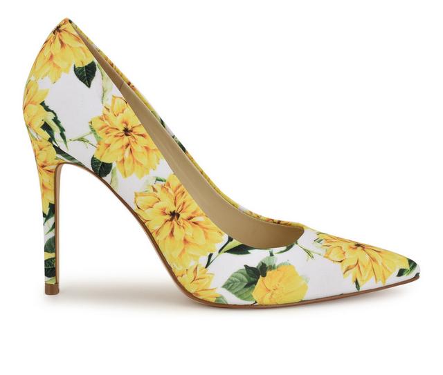 Women's Nine West Fresh Stiletto Pumps in Yellow Floral color