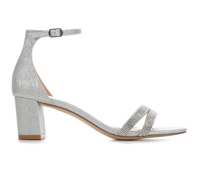 Women's American Glamour BadgleyM Ingrid Special Occasion Shoes in Silver Glitter color