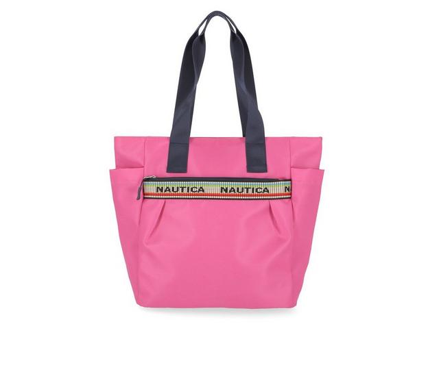 Nautica Riptide Tote Handbag in Hot Pink color