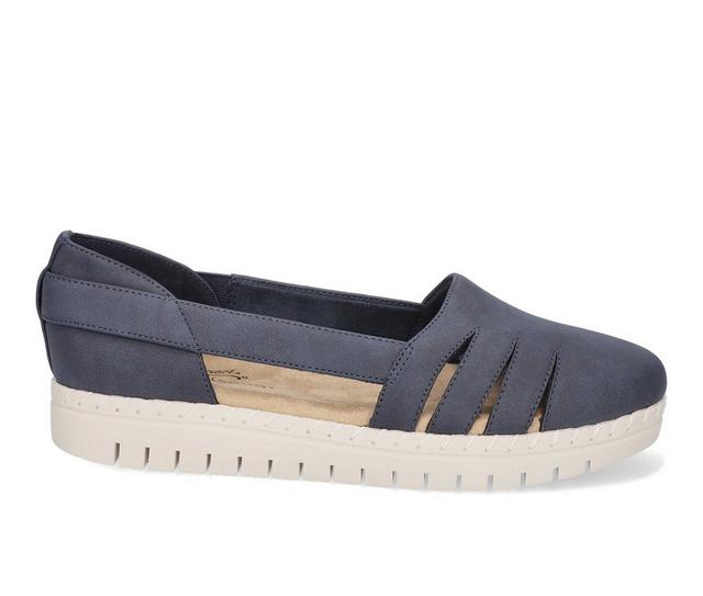 Women's Easy Street Bugsy Slip Ons in Navy color