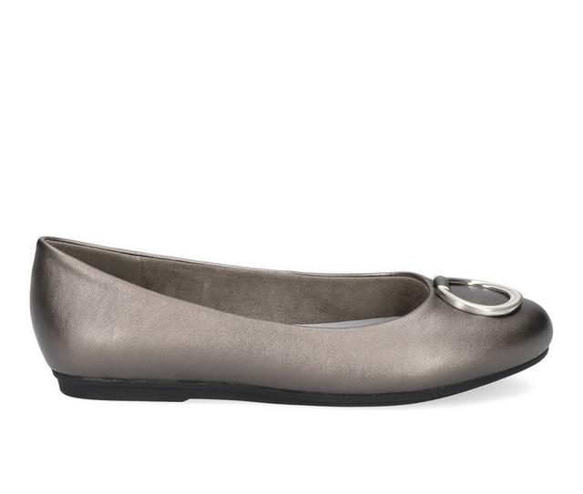 Women's Easy Street Dia Flats in Pewter color