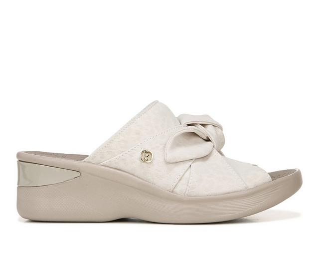 Women's BZEES Smile Wedge Sandals in Cream color