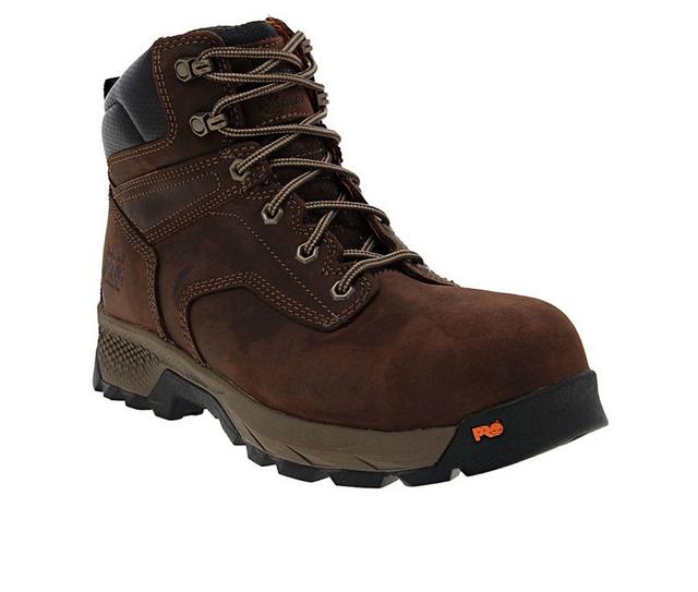 Men's Timberland Pro Titan EV Comp Toe A5NF6 Work Boots in Brown color
