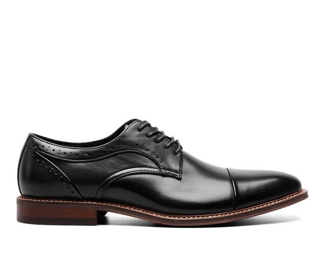 Men's Stacy Adams Maddox Dress Shoes in Black Smooth color