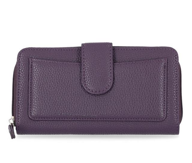 Mundi/Westport Corp. Sherrie Tab Clutch in Purple color