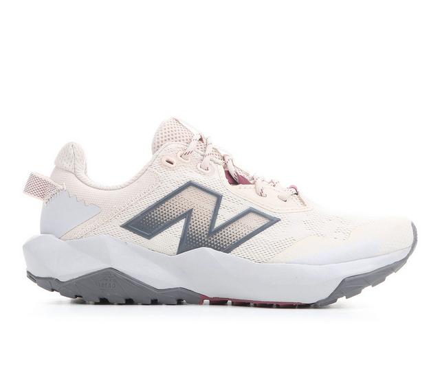 Women's New Balance Nitrel v5 Trail Running Shoes in Bisq/Grey/Burg color