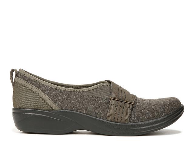 Women's BZEES Niche III Sustainable Slip-Ons in Olive color