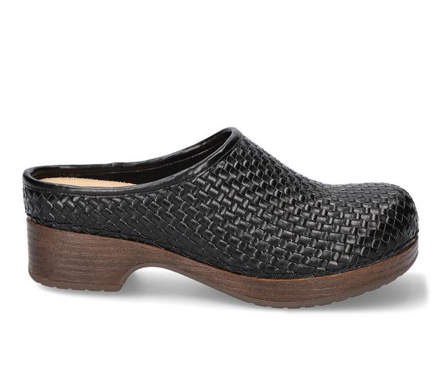 Women's Bella Vita Motto Clogs in Black Woven color