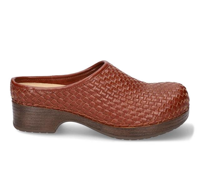 Women's Bella Vita Motto Clogs in Dk Tan Woven color