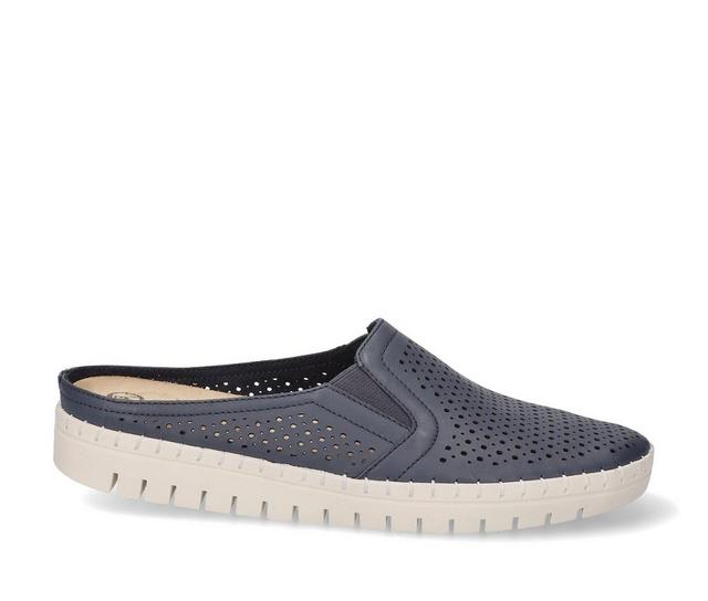Women's Bella Vita Refresh Mules in Navy Leather color