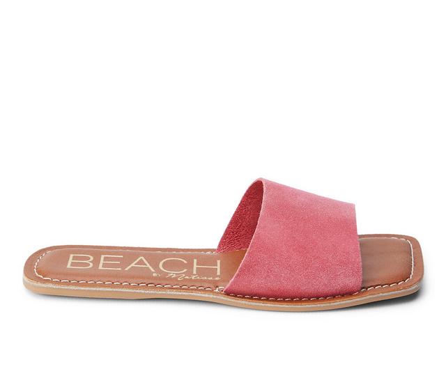 Women's Beach by Matisse Bali Sandals in Flamingo Pink color