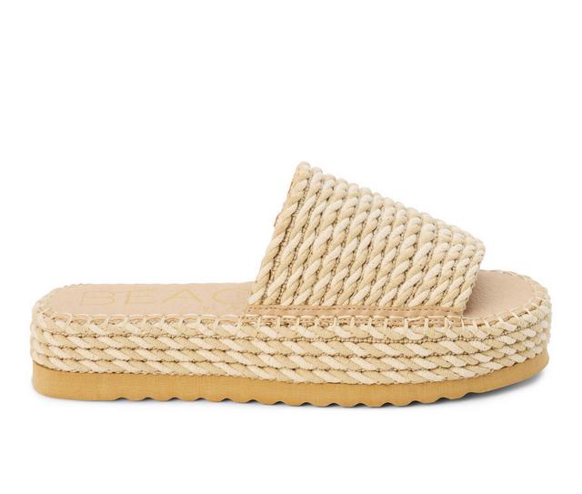 Women's Beach by Matisse Del Mar Platform Sandals in Natural Rope color