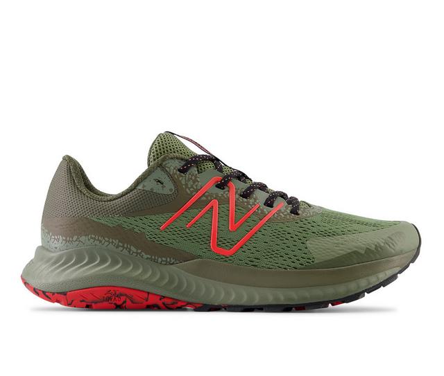 Men's New Balance Nitrel V5 Trail Running Shoes in Dark Camo/Flame color