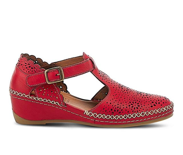 Women's SPRING STEP Airy Wedge Heels in Red color