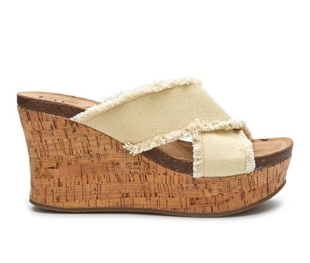 Women's Beach by Matisse Sea Salt Wedge Sandals in Natural color