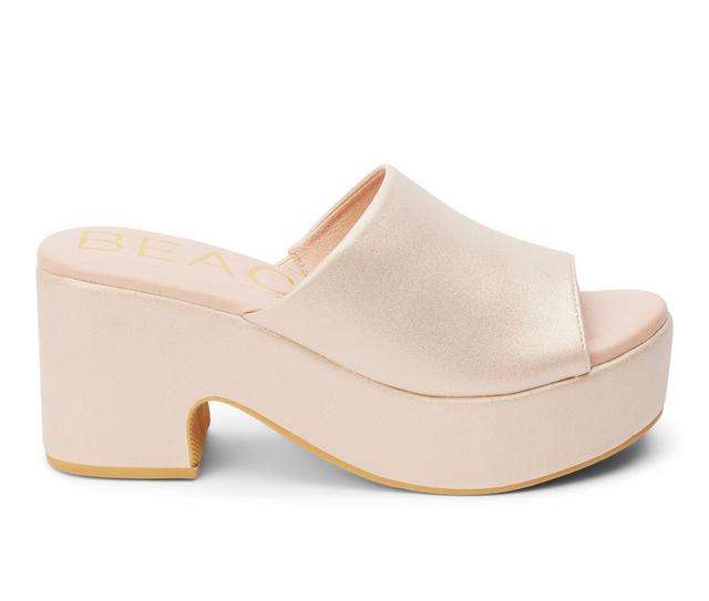 Women's Beach by Matisse Terry Heeled Sandals in Natural Met color