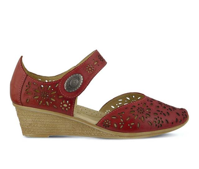 Women's SPRING STEP Nougat Wedges in Red color
