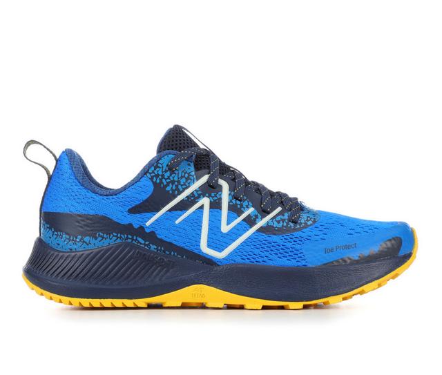 Boys' New Balance Big Kid Nitrel v5 Running Shoes in Blu/Gngr Lemon color