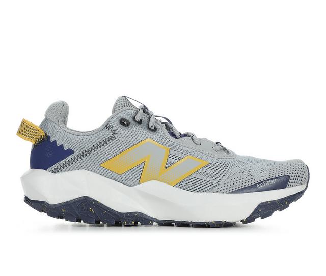 Boys' New Balance Big Kid Nitrel v5 Running Shoes in Gry/Blue/Gold color
