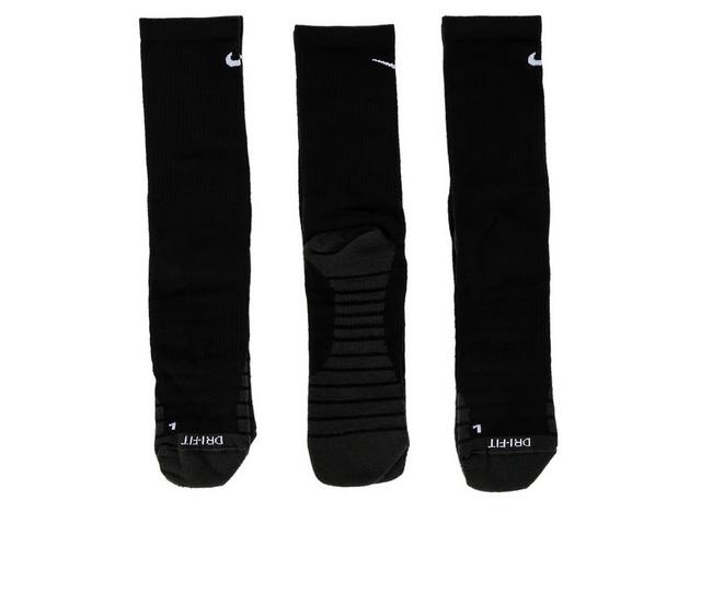 Nike 3 Pair Everyday Max Cushioned Crew Socks in Black/White L color