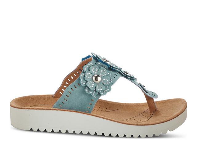 Women's Flexus Bayview Thong Sandals in Sky Blue color