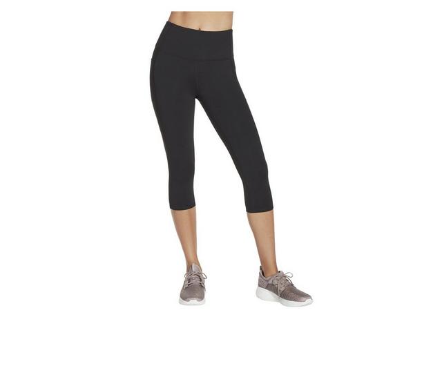 Skechers Go Apparel Go Walk High Waisted Capri Leggings in Black color