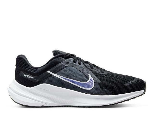 Women's Nike Quest 5 Running Shoes in Blk/Wht/Gry color