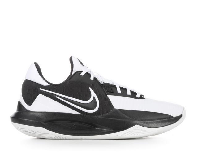 Men's Nike Air Precision VI Basketball Shoes in Black/White color