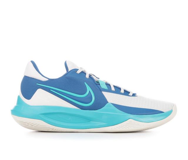 Men's Nike Air Precision VI Basketball Shoes in Grey/Blue color