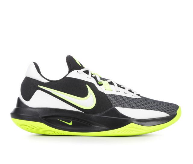 Men's Nike Air Precision VI Basketball Shoes in Blk/Vlt/Sal 009 color