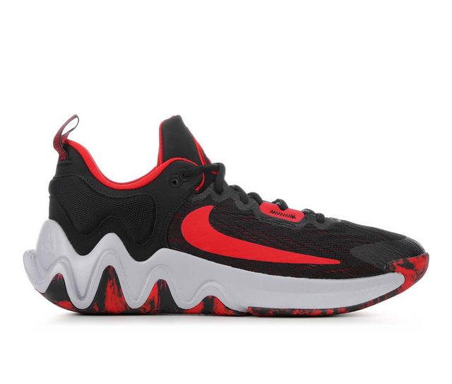 Men's Nike Giannis Immortality 2 Basketball Shoes in Black/Red/Grey color