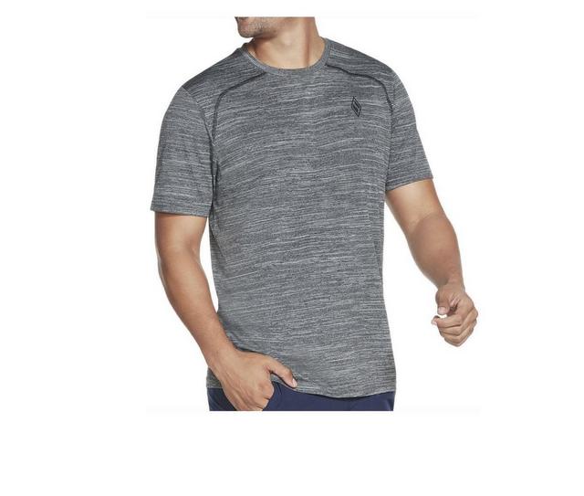 Skechers Go Apparel Men's Go On The Road Tee Shirt in Lt Grey/Black color