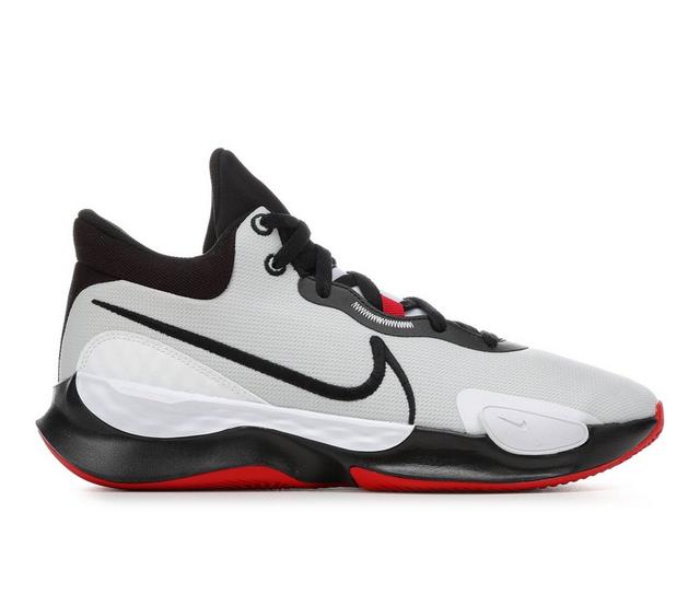Men's Nike Renew Elevate III Basketball Shoes in Wht/Blk/Red color