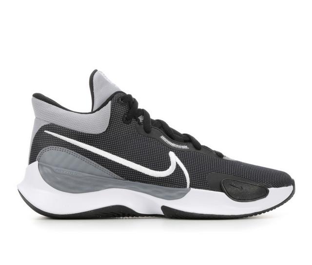 Men's Nike Renew Elevate III Basketball Shoes in Blk/Wht/Gry color