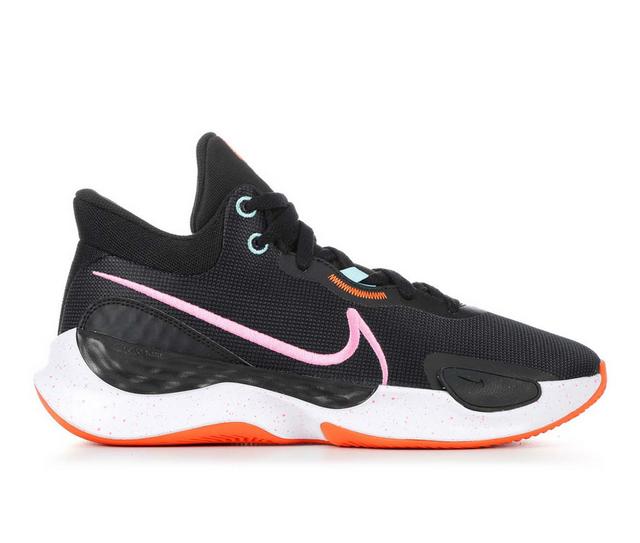 Men's Nike Renew Elevate III Basketball Shoes in Blk/Pnk/Wht 007 color