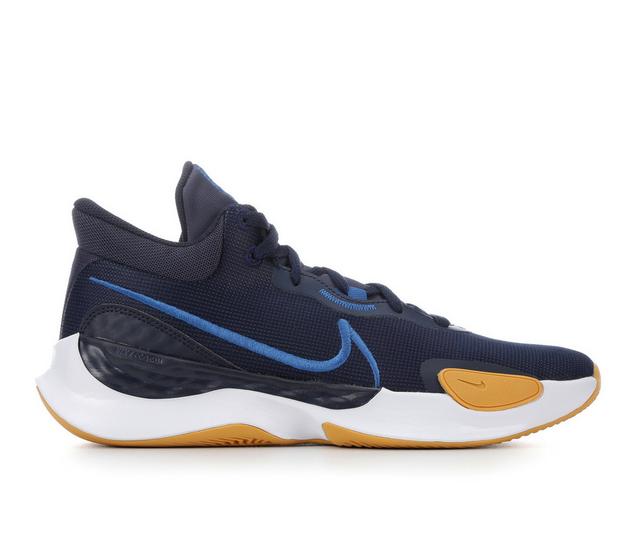 Men's Nike Renew Elevate III Basketball Shoes in Nvy/Blu/Wht 400 color