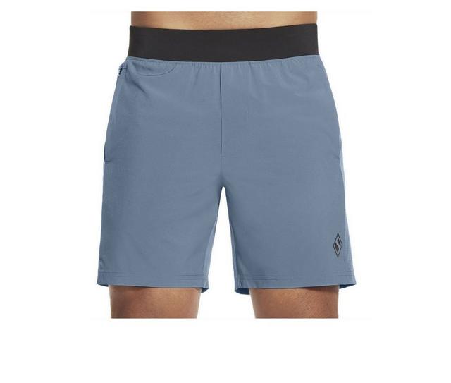 Skechers Go Apparel Men's Go Movement 7 Inch Shorts II in Smoke Blue color