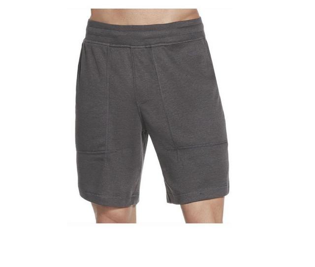 Skechers Go Apparel Men's Go Knit Pique 9 Inch Shorts in Heathr Charcoal color