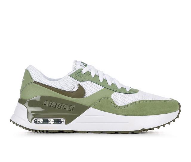 Men's Nike Air Max Systm Sneakers in White/Olive/Grn color